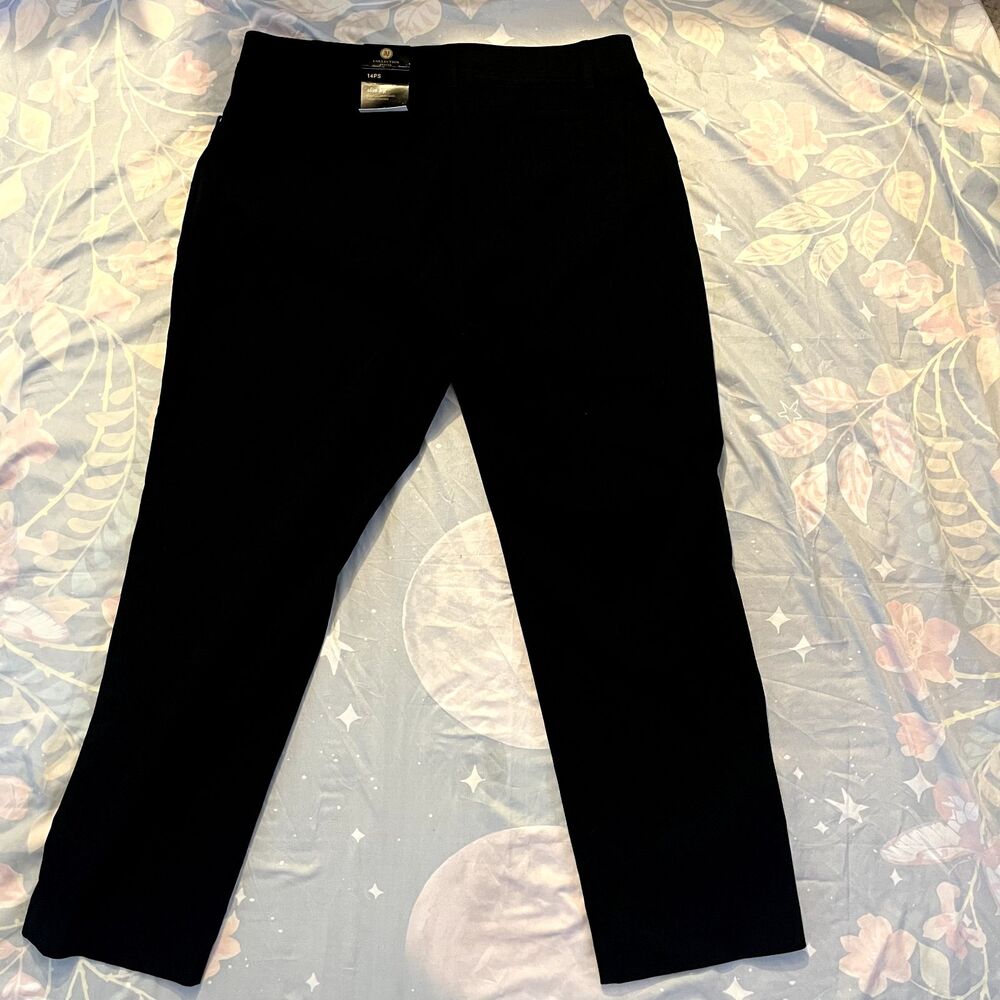JM Collection Pull‑On Pants Women’s 14P Black Slim Leg Stretch Comfort NWT - Picture 12 of 14